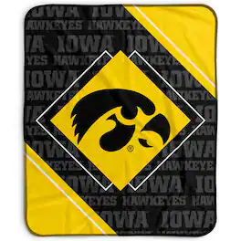 Pegasus - Iowa Hawkeyes 50" x 60" Diamond Logo Fleece Blanket - Multicolor