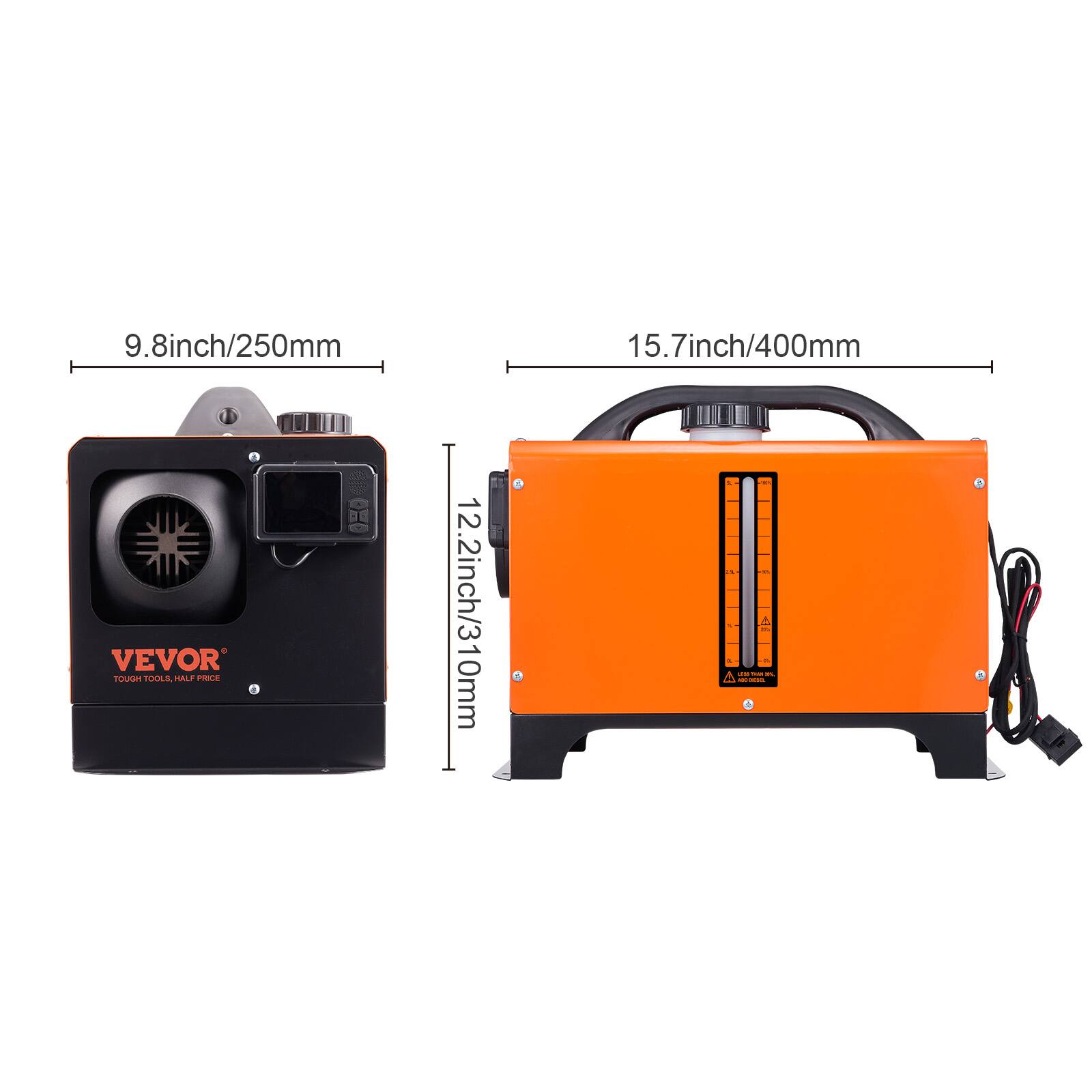 9.8 inch/250mm VEVOR TOUGH TOOLS, HALF PRICE  
12.2 inch/310mm  
15.7 inch/400mm