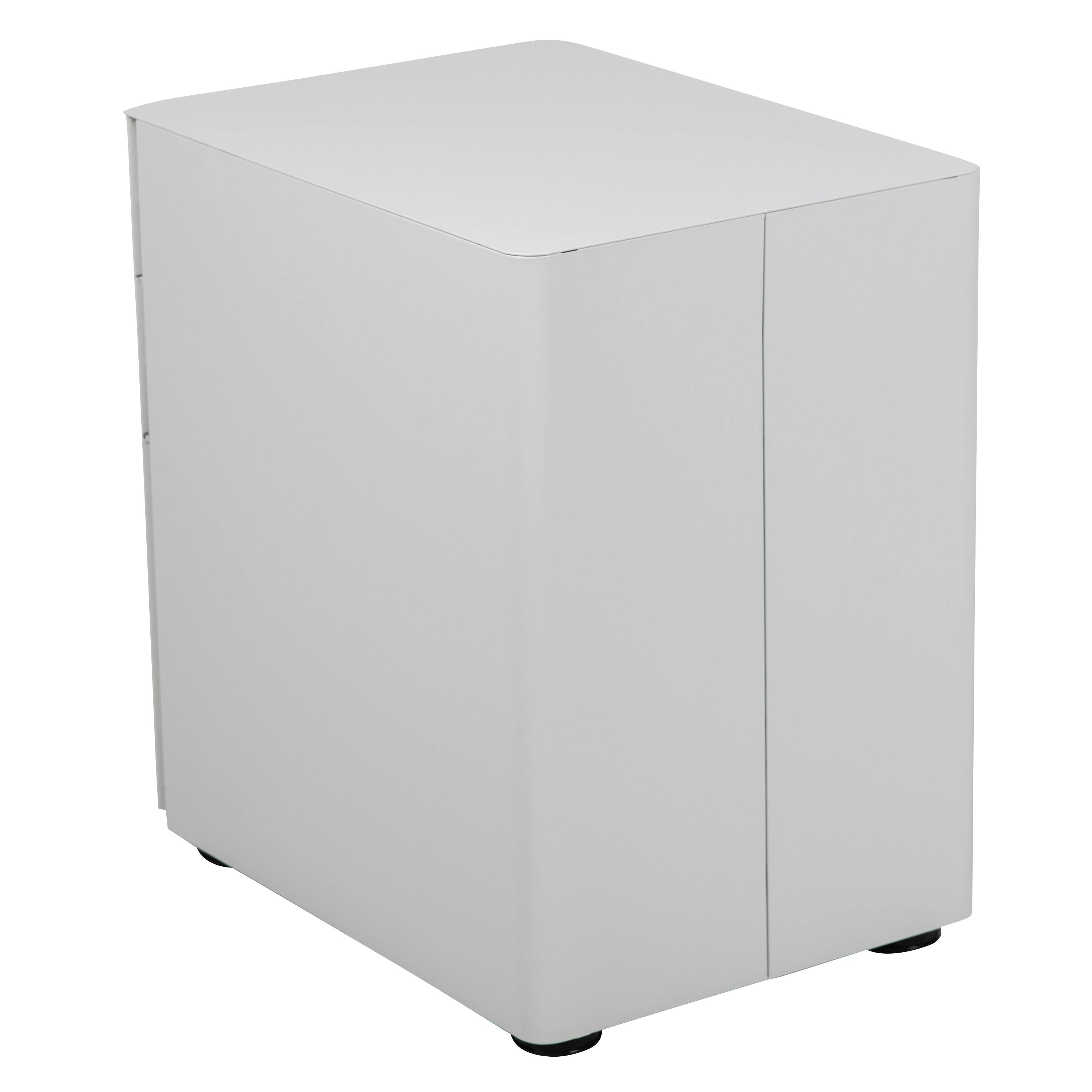 Alt View 5. Emma + Oliver - Modern 3-Drawer Mobile Locking Filing Cabinet Storage Organizer - White.