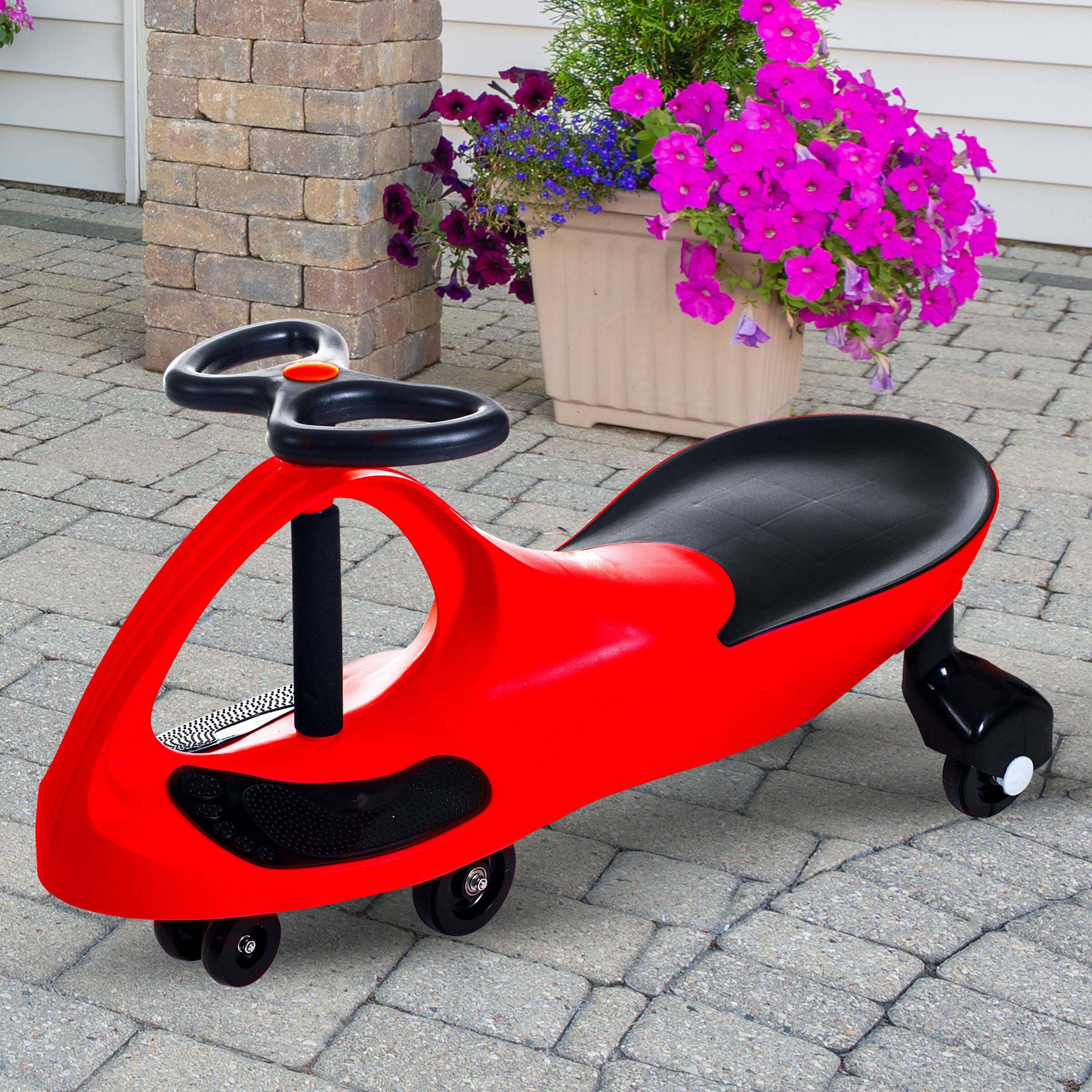 Left. Lil Rider - Wiggle Car for Ages 3 and Up - Twist, Wiggle, and Go (Red).