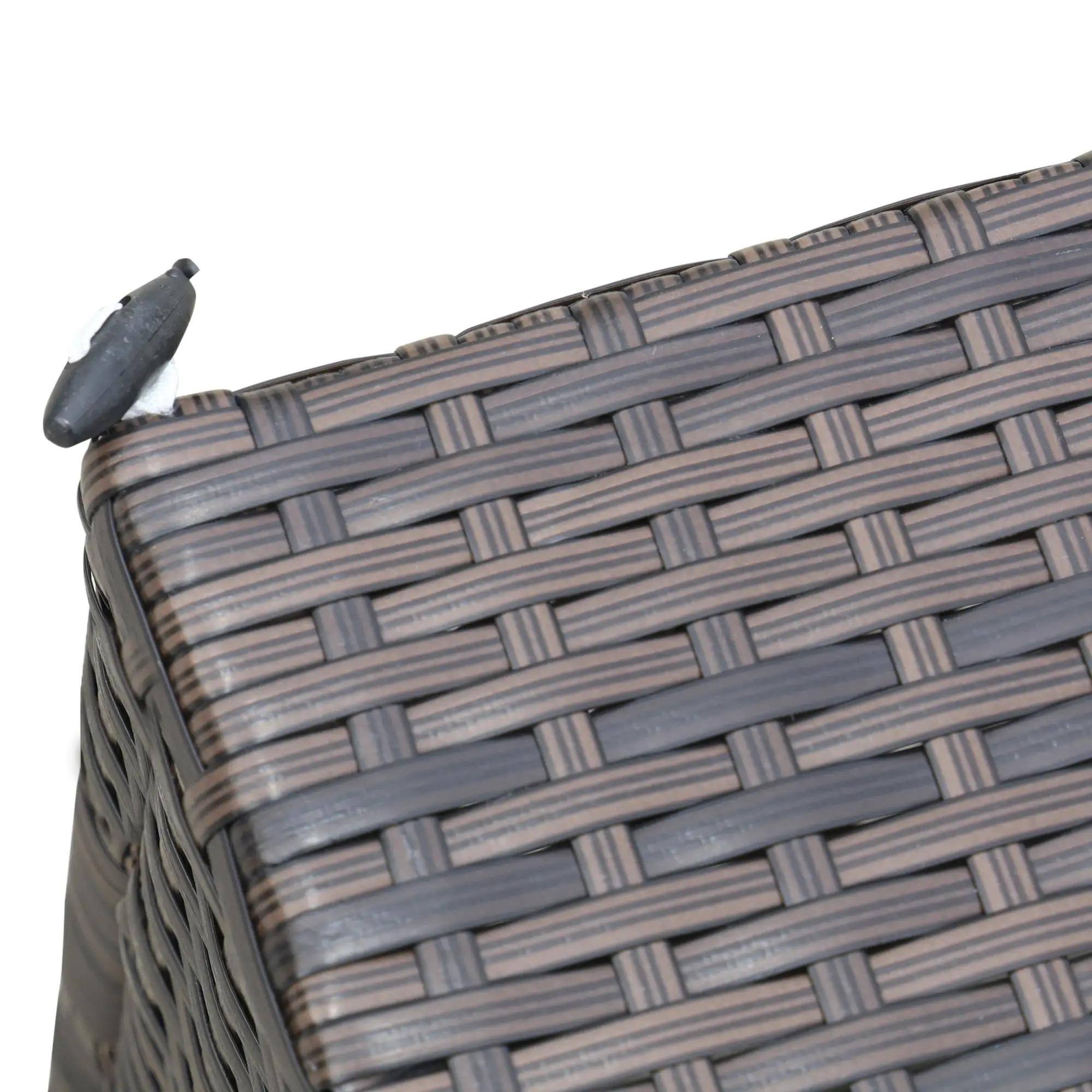 Left. Resenkos - Resenkos Outdoor Comfort Deluxe Lounge Chairs Set 2-Piece With 5-Level Backrest Adjustment, Thick Cushions, MixedBrown - MixedBrown.