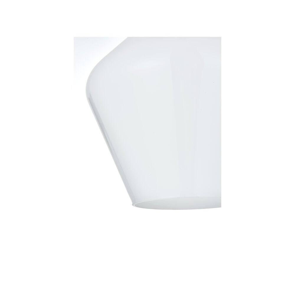 Alt View 4. Living District - Gene 8 Inch Flush Mount Ceiling Light Frosted White Shade in Satin Gold - Satin Gold And Frosted White.