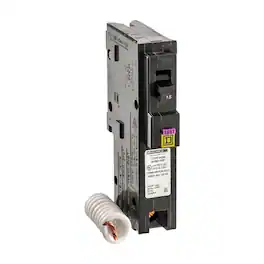 Schneider Electric - Square D HomeLine 15 amps Arc Fault/Ground Fault Single Pole Circuit Breaker