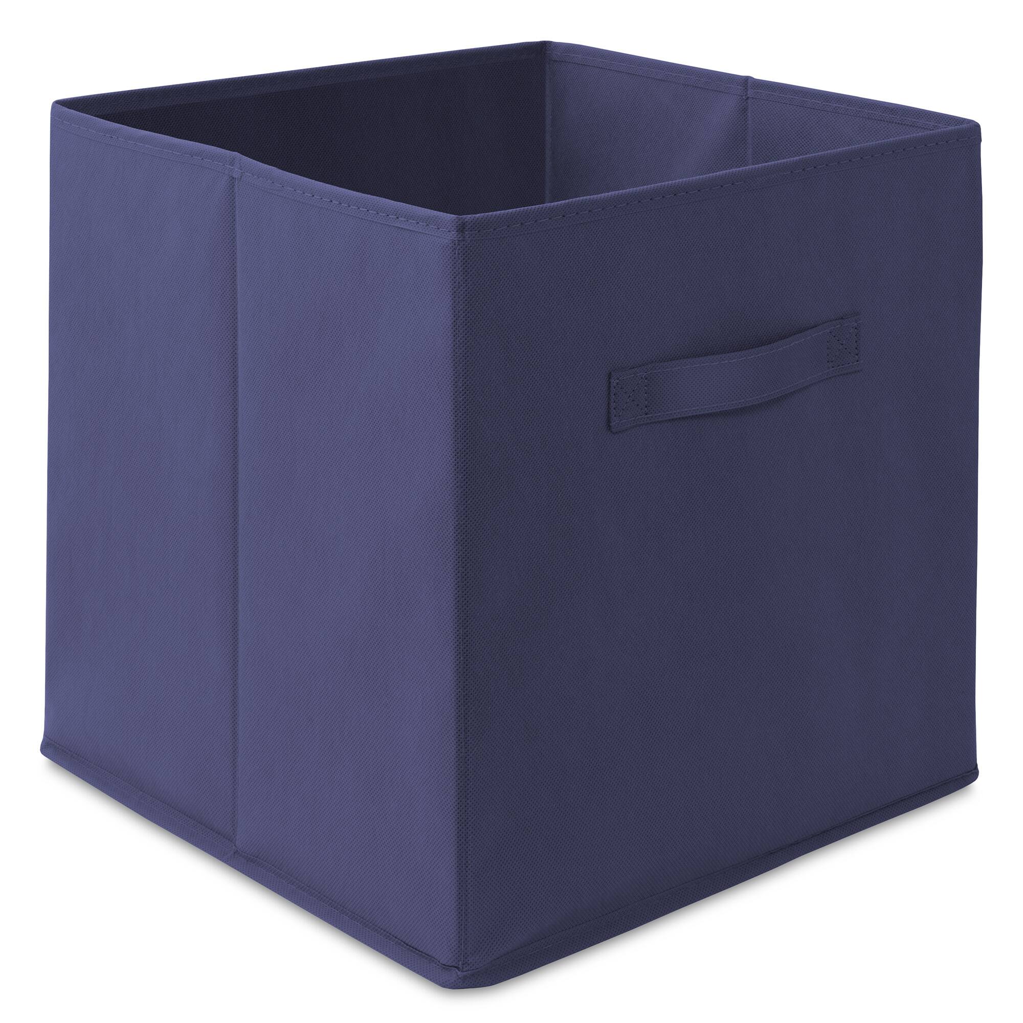 Alt View 1. Casafield - (Set of 12) Collapsible Fabric Cubes - Storage Bins - Navy Blue.