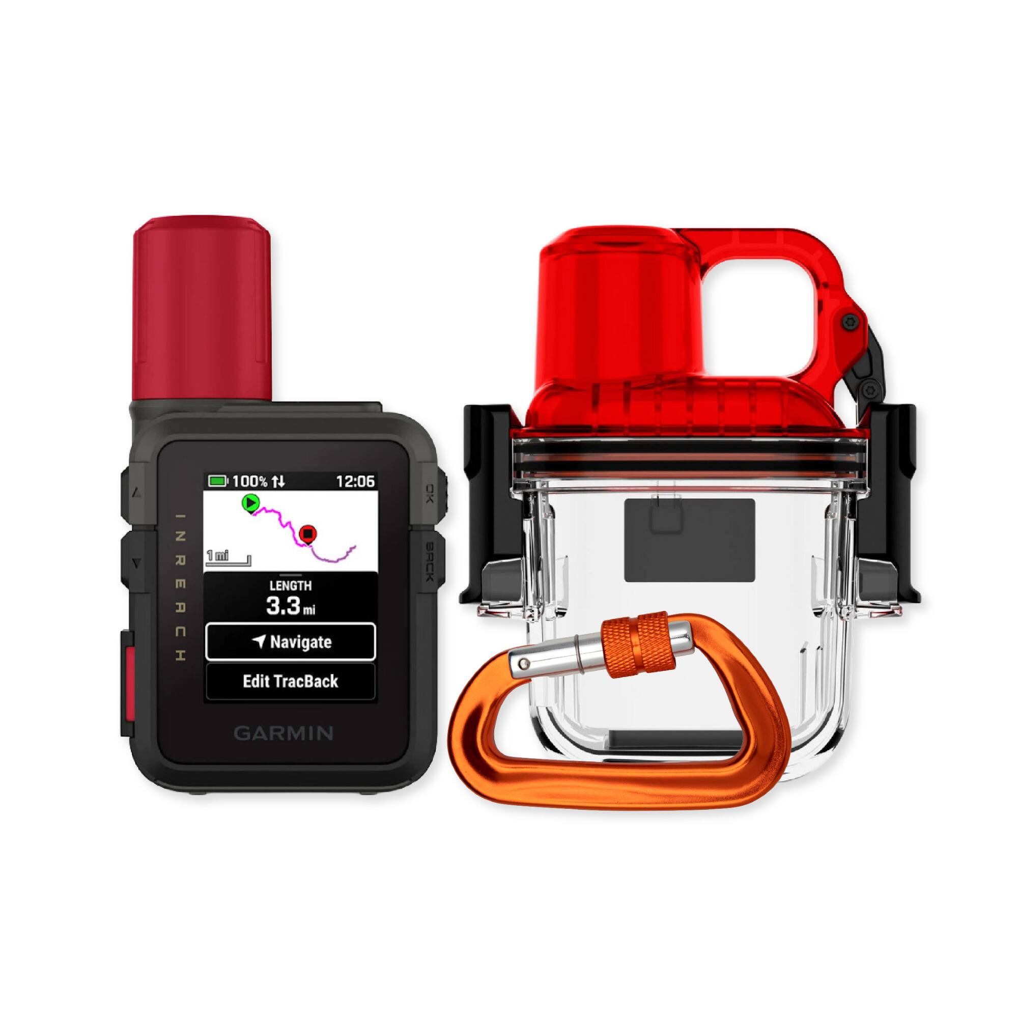 I. V  
INREACH  
100% N 12:06 LENGTH 3.3 mi  
Navigate Edit TracBack  
GARMIN