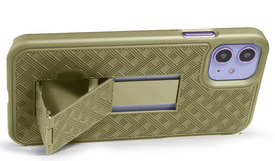 Alt View 4. Nakedcellphone - Slim Case for iPhone 11 (with Kickstand) - Gold.