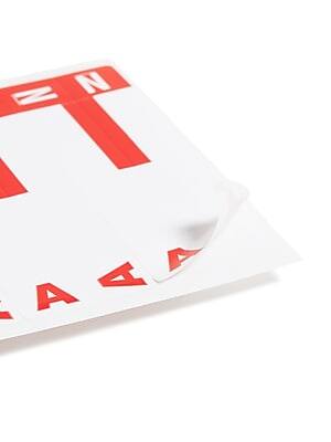 Alt View 6. Smead - Alphabetical Character Labels, A And N, Red, 100/Pk - Red.