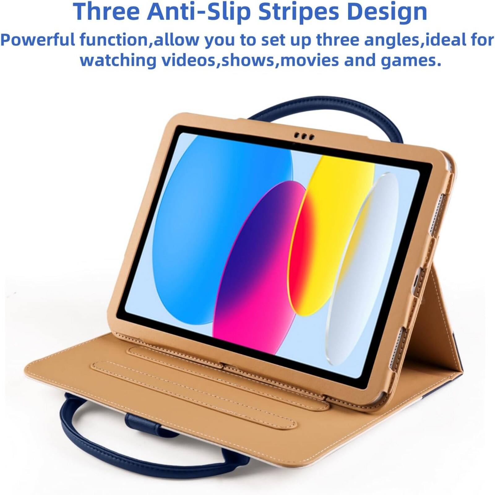 Three Anti-Slip Stripes Design

Powerful function, allow you to set up three angles, ideal for watching videos, shows, movies and games.