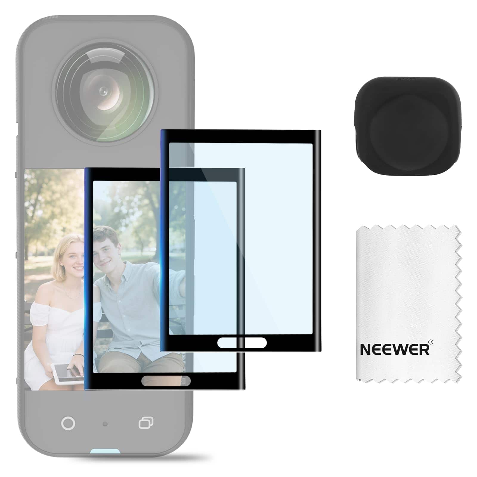 Neewer - X5/X4 Screen Protector & Lens Guard Kit, 2-Pack Tempered Glass, CA156