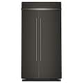 KitchenAid - 42 in. Wide 25.5 cu. ft. Built-In Side-by-Side Refrigerator with Platinum Interior - Black Ore