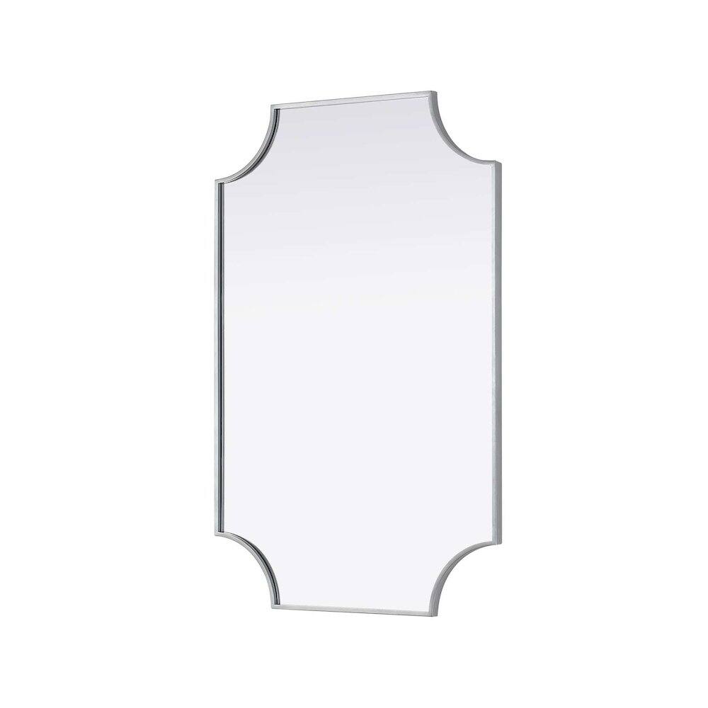 Alt View 3. Elegant Kitchen and Bath - Notched Metal Mirror 27x42 inch in Silver - Silver.