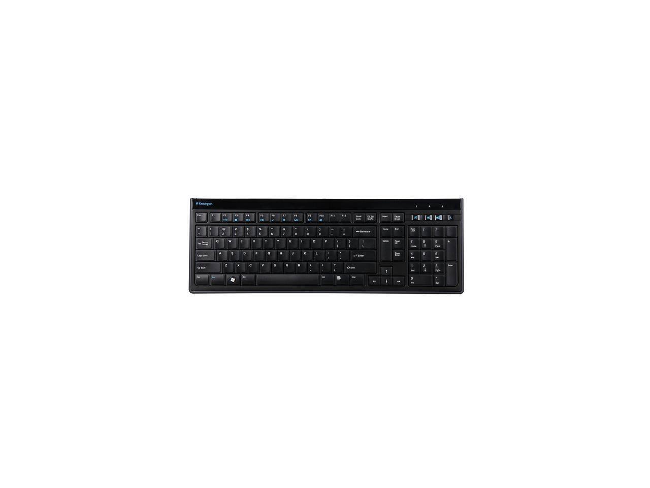 Alt View 1. Kensington - Kensington K72357US Slim Type USB Keyboard Compatible with PC or Mac (Black) - Black.