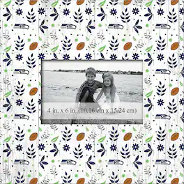 Fan Creations - Seattle Seahawks 10'' x 10'' Floral Pattern Frame - Multicolor