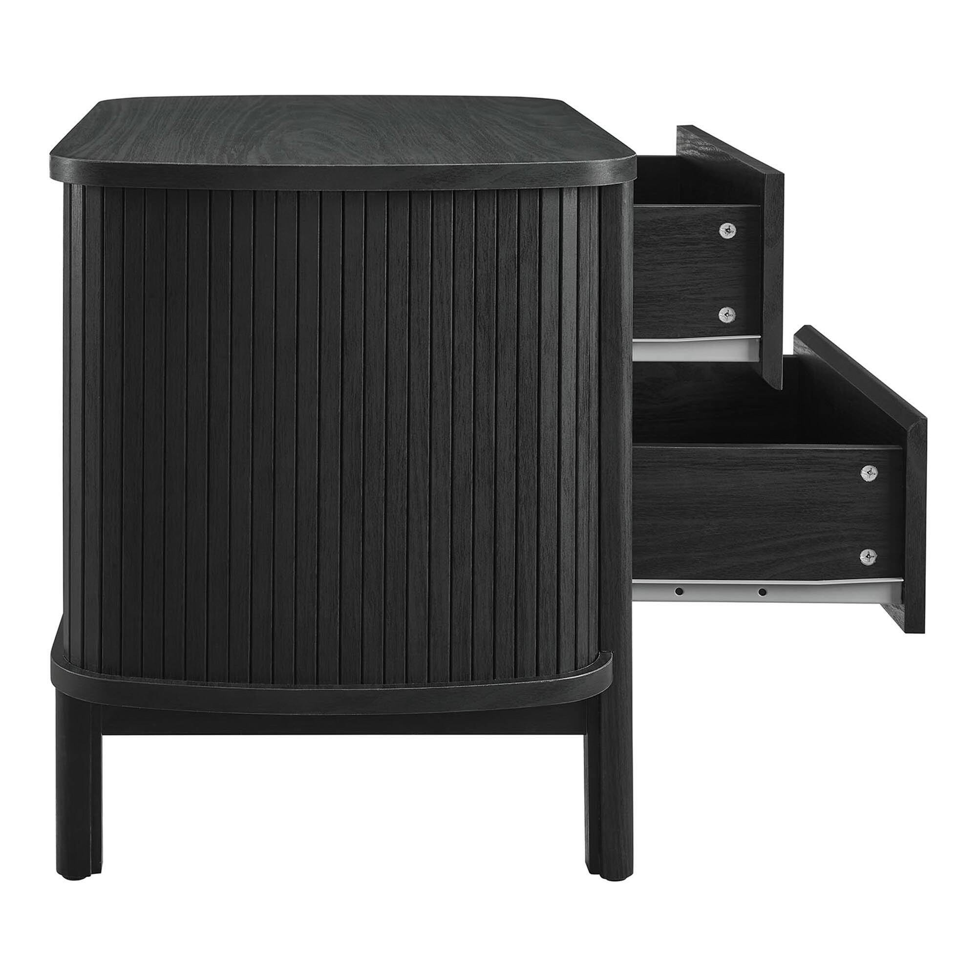 Alt View 5. Modway - Cadence 2-Drawer Nightstand by Modway - Black.