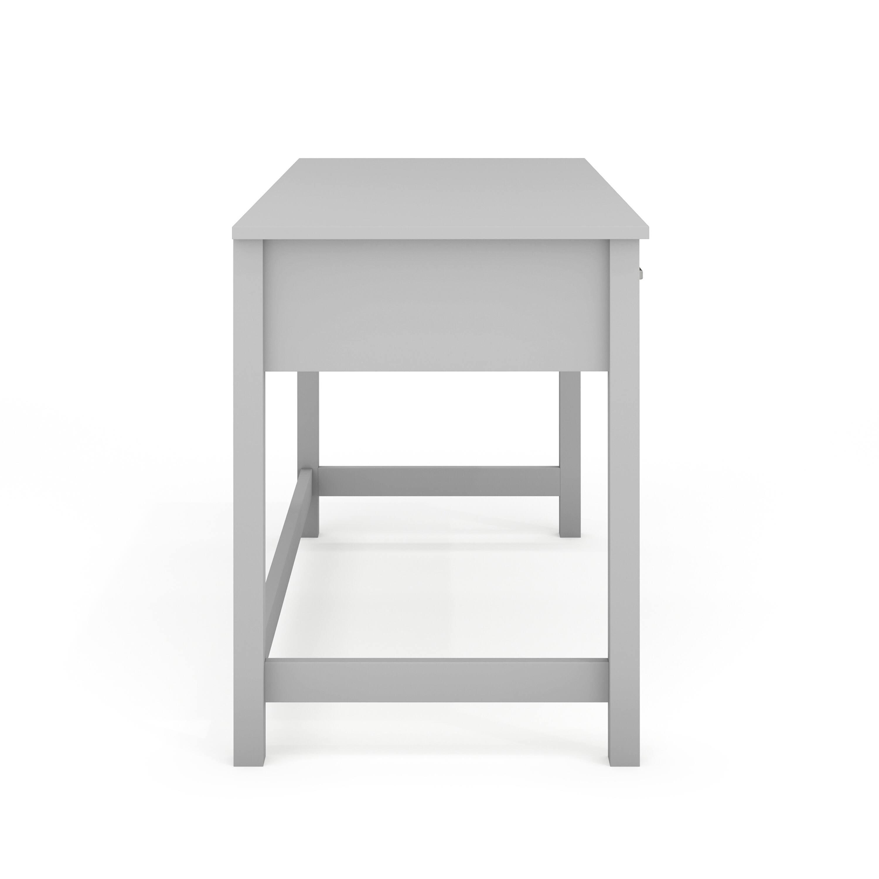 Alt View 9. Martha Stewart - Hutton Shaker Style Home Office Desk with 3 Drawers - Gray Frame/Brushed Nickel Hardware.