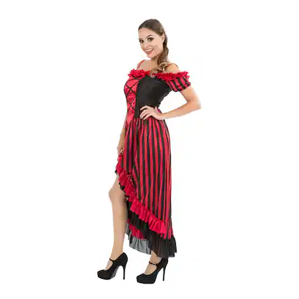 Front. Orion Costumes - Saloon Girl Women's Costume | Medium - Multi-Colored.