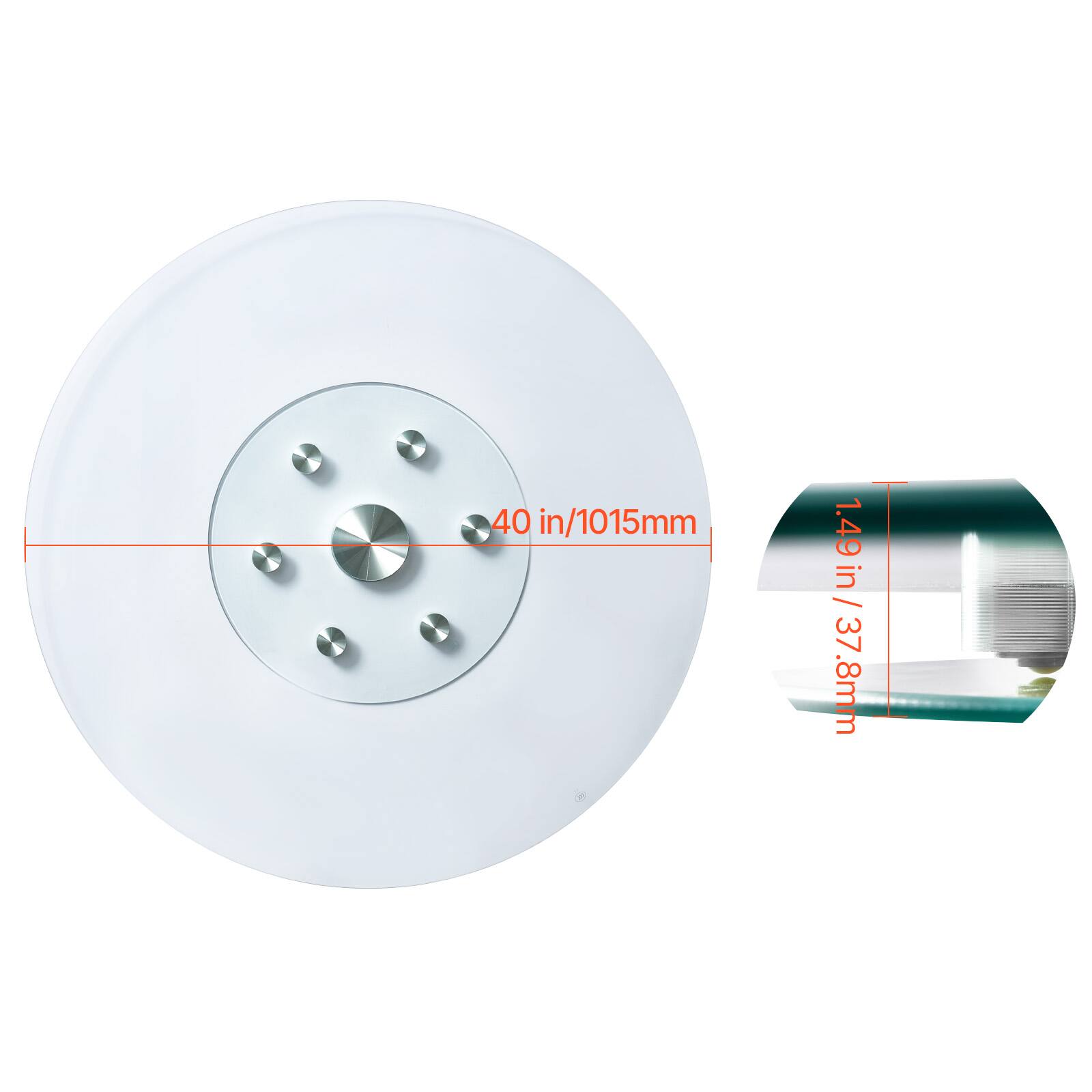 40 in/1015mm in 1.49 in / 37.8mm .8mm 37