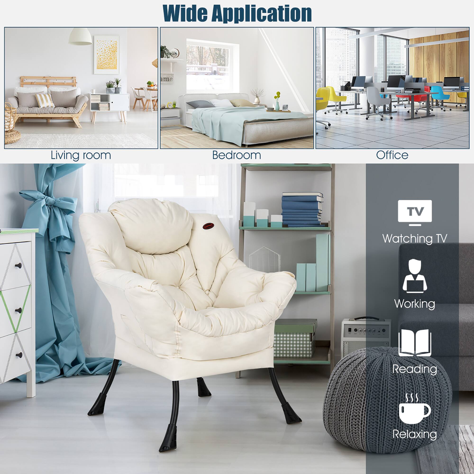 Wide Application:
Living room, Bedroom, Office, TV, Watching TV, Working, Reading, Relaxing