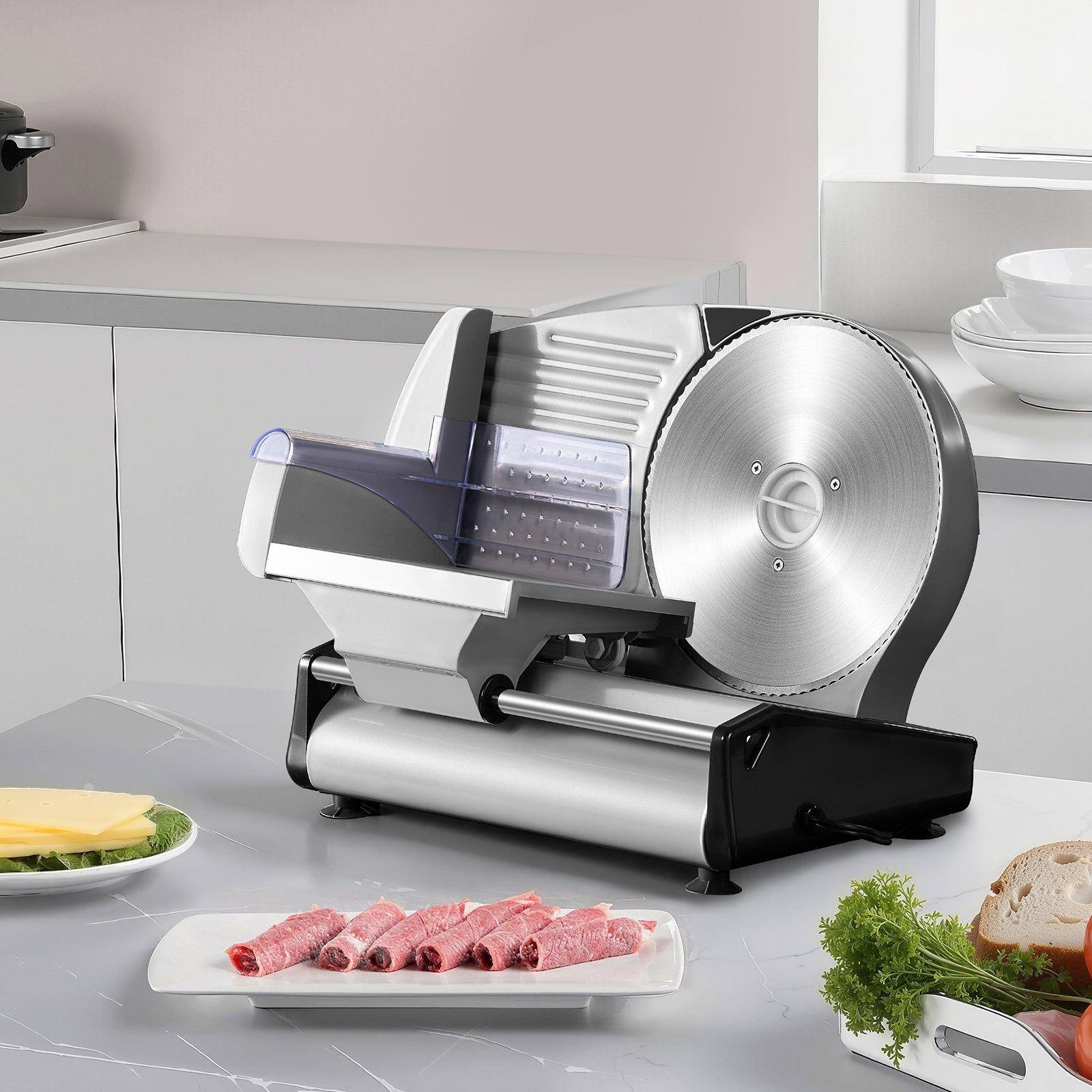 Alt View 1. Glintex - Electric Meat Slicer 180W 8.7 Inch Stainless Blade Adjustable Food Cutter Cutters & Slicers for Kitchen.