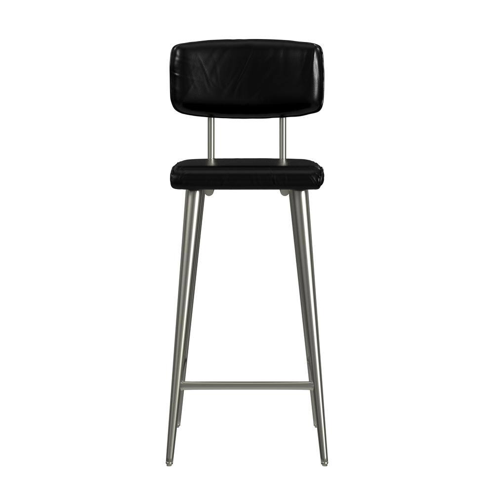 Alt View 1. Butler Specialty - Saddle Leather Rectangular 26" Counter Stool - Black.