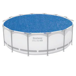 Bestway - Round Solar Pool Cover for 18' Frame & Steel Wall Above Ground Pools - Blue