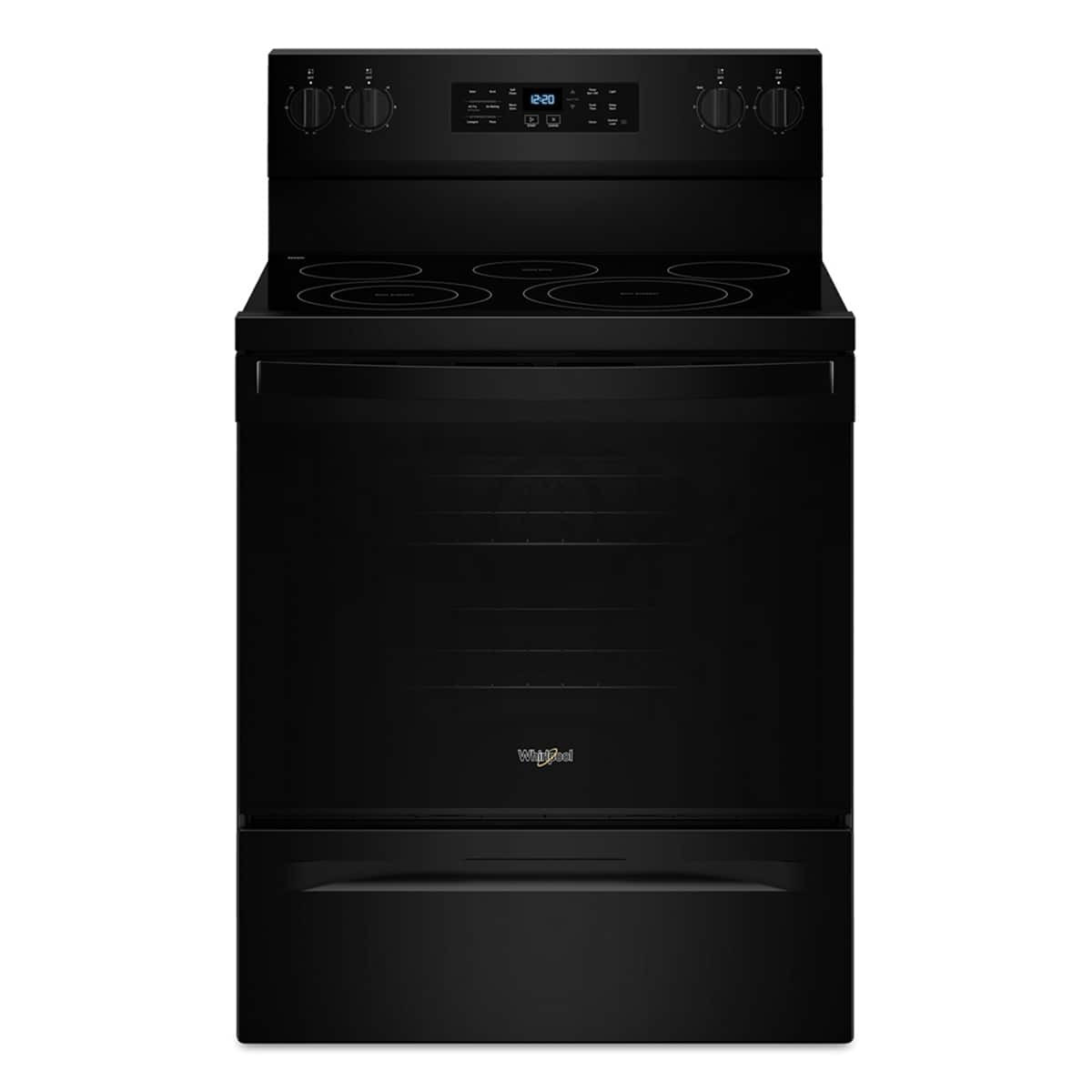 Whirlpool - 5.3 Cu. Ft. Freestanding Electric Range with Air Cooking Technology, No Preheat Air Fry and Air Baking and Self Clean - Black