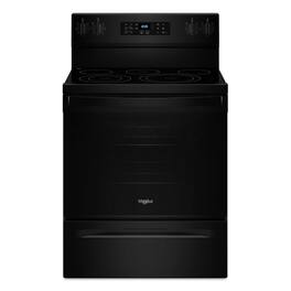 Whirlpool - 5.3 Cu. Ft. Freestanding Electric Range with Air Cooking Technology, No Preheat Air Fry and Air Baking and Self Clean - Black