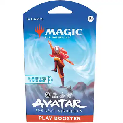 14 CARDS 13+ MAGIC THE GATHERING GUARANTEED FOIL IN EVERY PACK! AVATAR THE LAST AIRBENDER PLAY BOOSTER