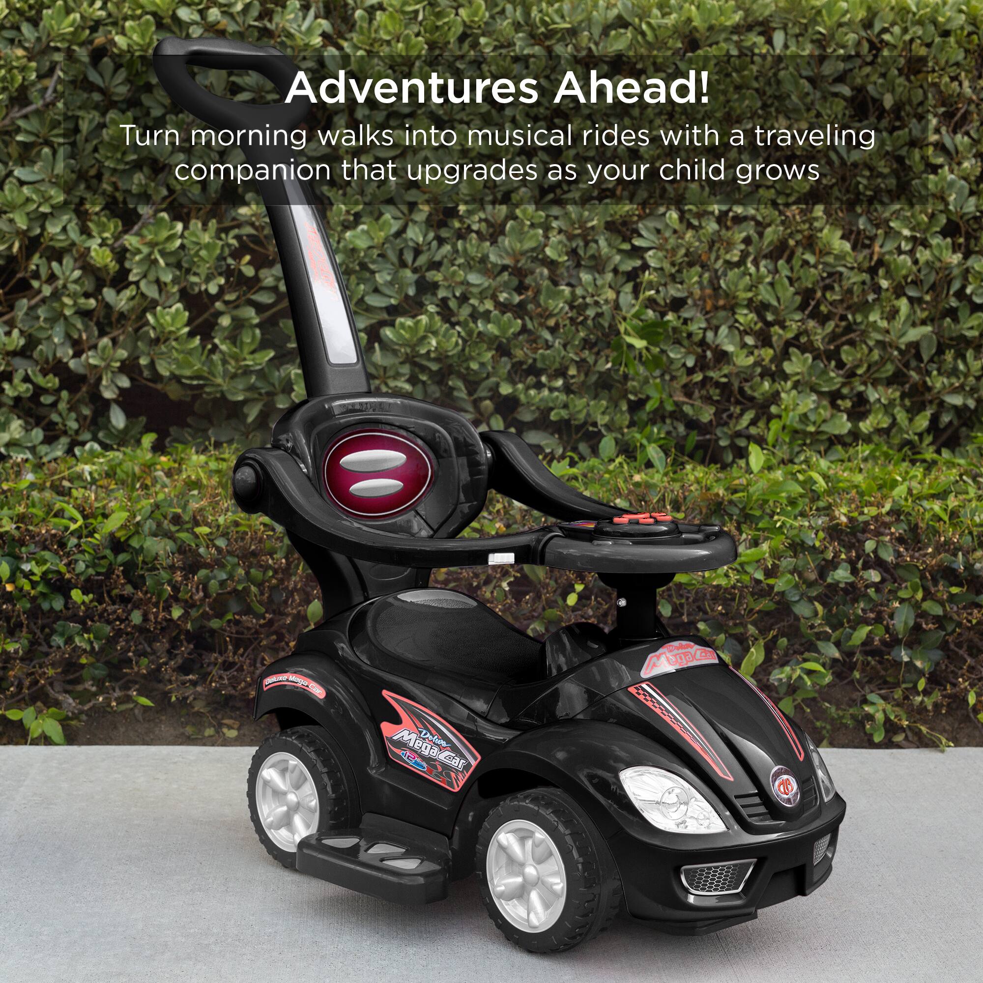 Adventures Ahead!  
Turn morning walks into musical rides with a traveling companion that upgrades as your child grows

COLOR  
Mega KC  
Mega Delime   7620  
Dria MBC