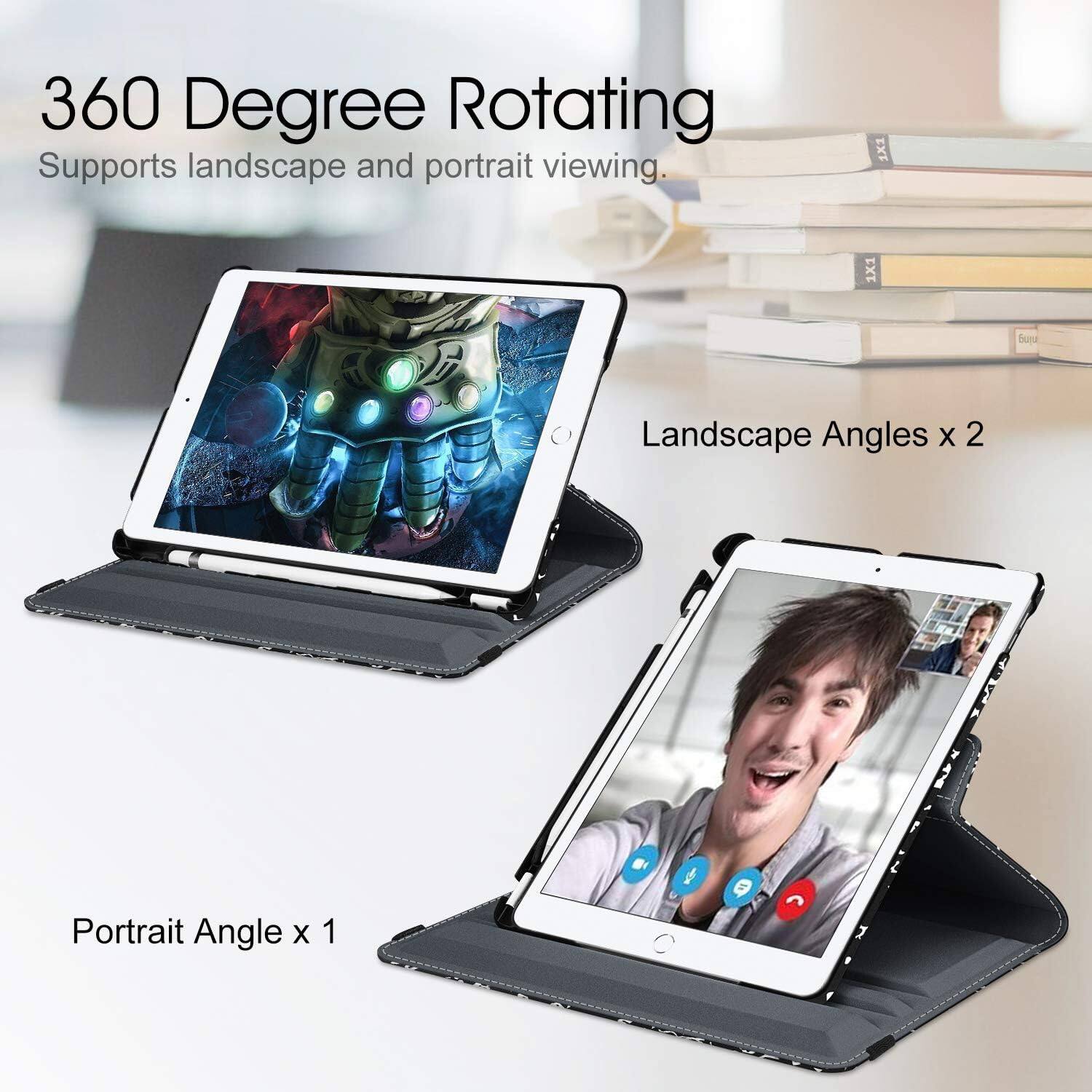 360 Degree Rotating  
Supports landscape and portrait viewing.  
Landscape Angles x 2  
Portrait Angle x 1
