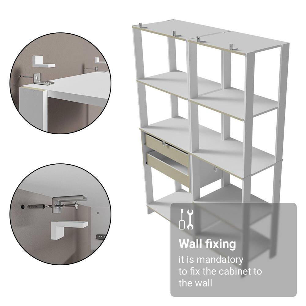 Wall fixing  
it is mandatory to fix the cabinet to the wall