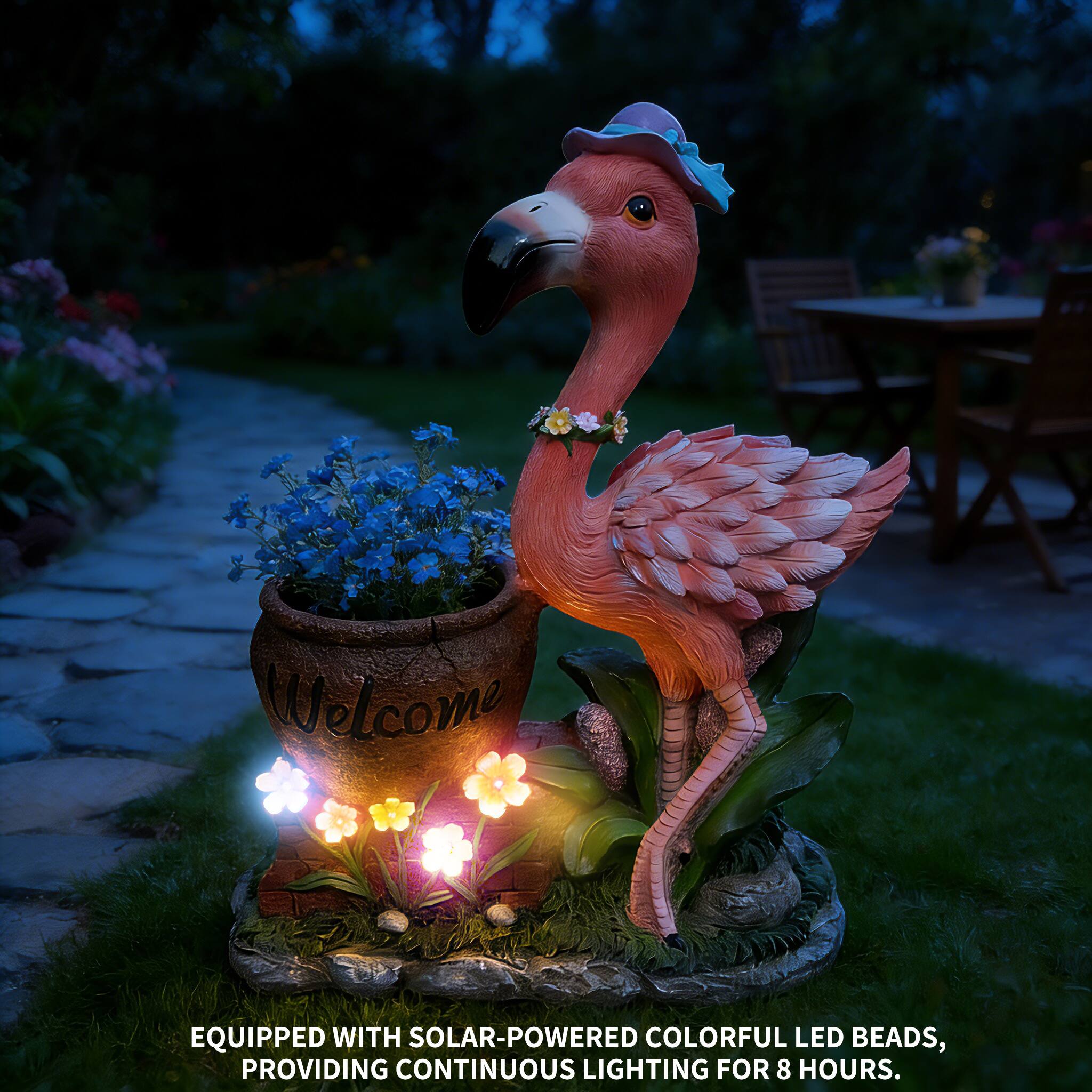 Welcome  
EQUIPPED WITH SOLAR-POWERED COLORFUL LED BEADS, PROVIDING CONTINUOUS LIGHTING FOR 8 HOURS.