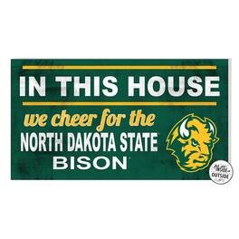 Jardine - NDSU Bison 11'' x 20'' Indoor/Outdoor In This House Sign - Green