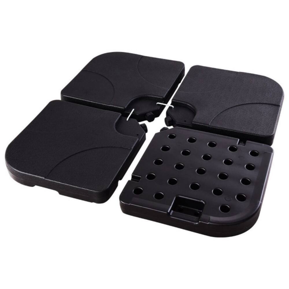 Alt View 1. Mondawe - 20 Inch Patio Offset Water Filled Plate Umbrella Base Sand - Black.