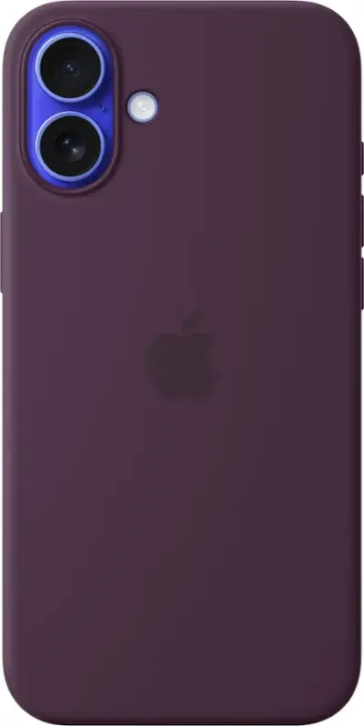 Apple - iPhone 16 Plus Silicone Case with MagSafe - Plum