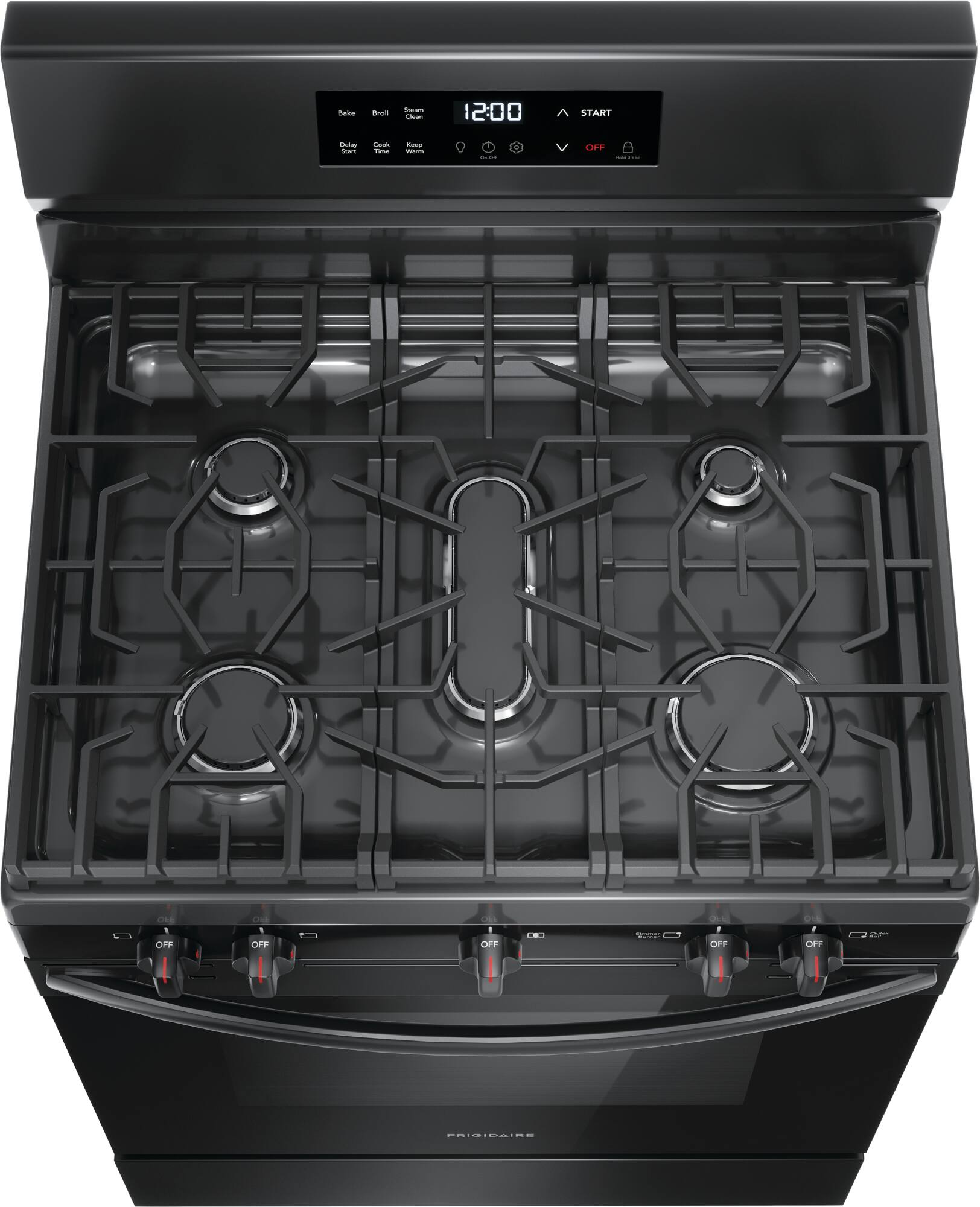 Alt View 13. Frigidaire - Frigidaire 5.1 Cu. Ft. Freestanding Gas Range with Quick Boil - Black.