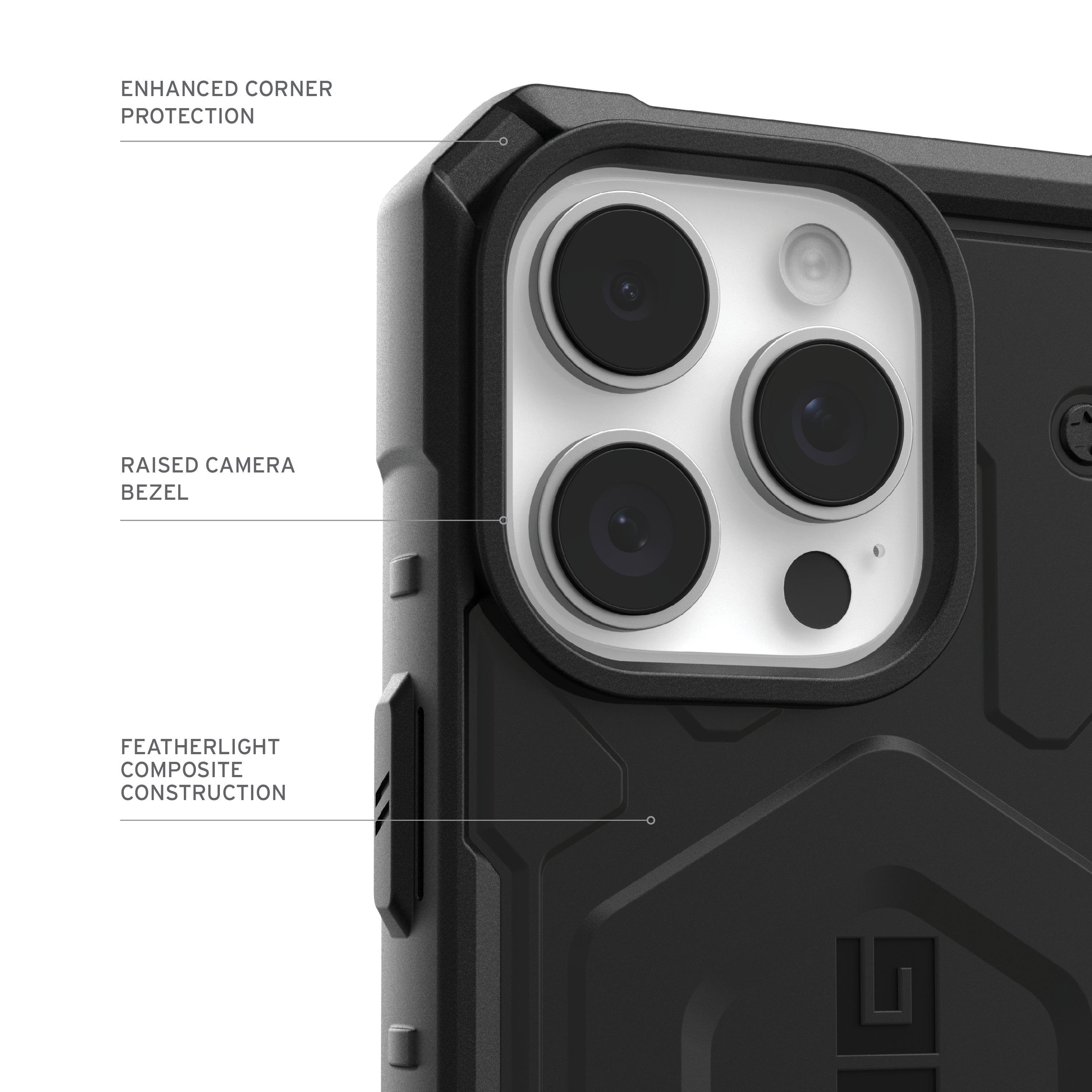 Alt View 1. UAG - Pathfinder Case with Magsafe for Apple iPhone 16 Pro Max - Black.
