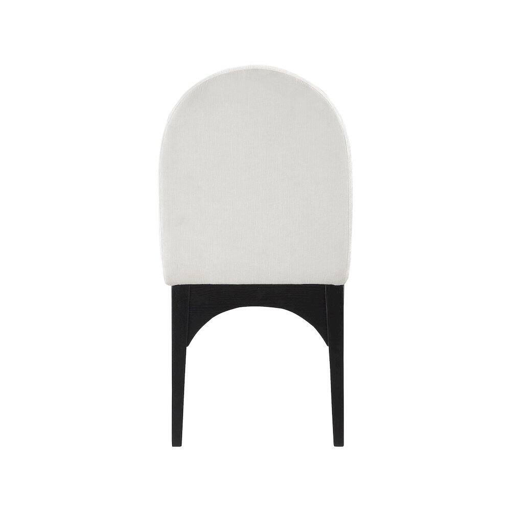 Alt View 1. Meridian Furniture - Waldorf Cream Chenille Fabric Dining Chair - Beige.