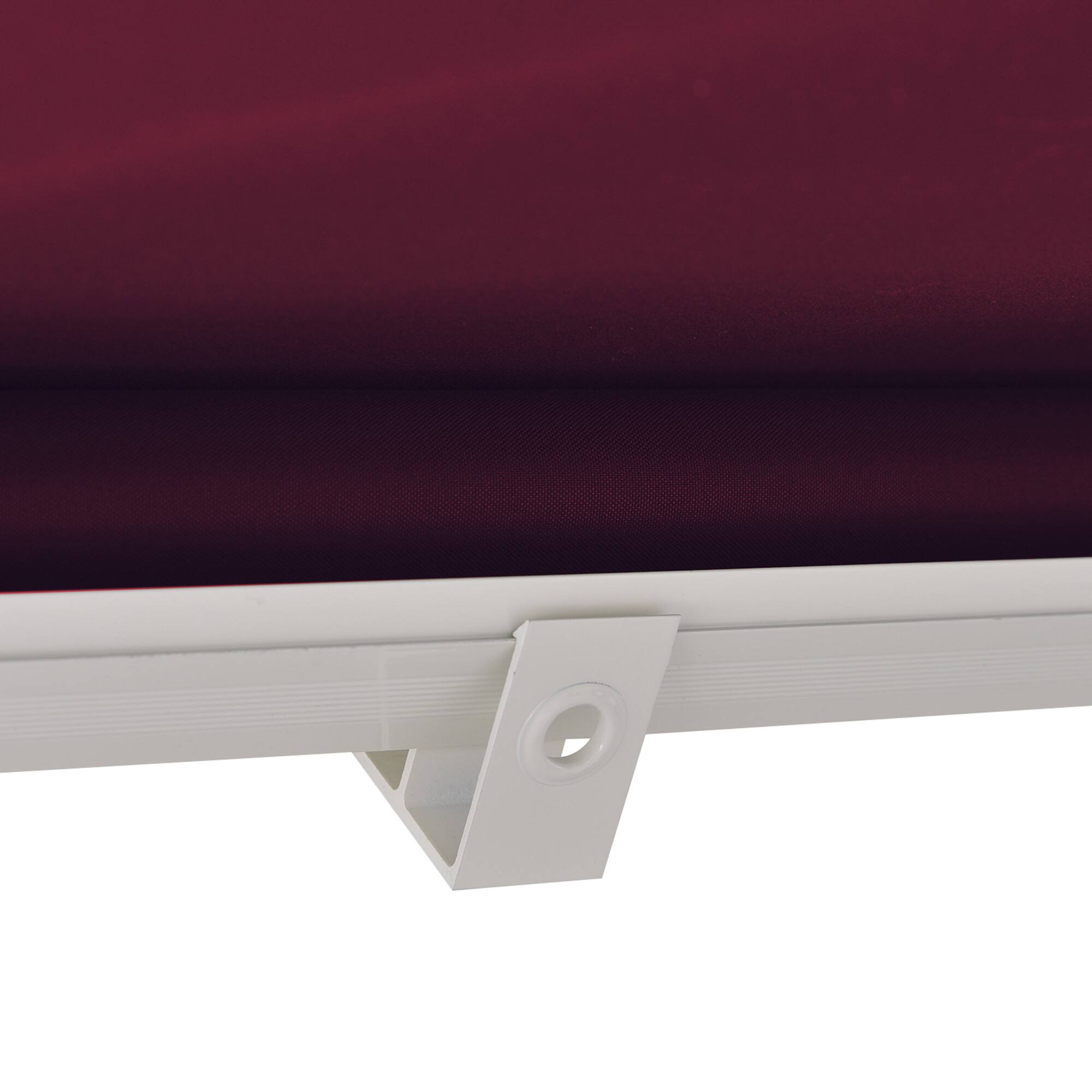 Alt View 7. Outsunny - 6' Drop Arm Manual Retractable Window Awning Sun Shade Shelter for Patio Balcony Outdoor, Aluminum - Wine Red.