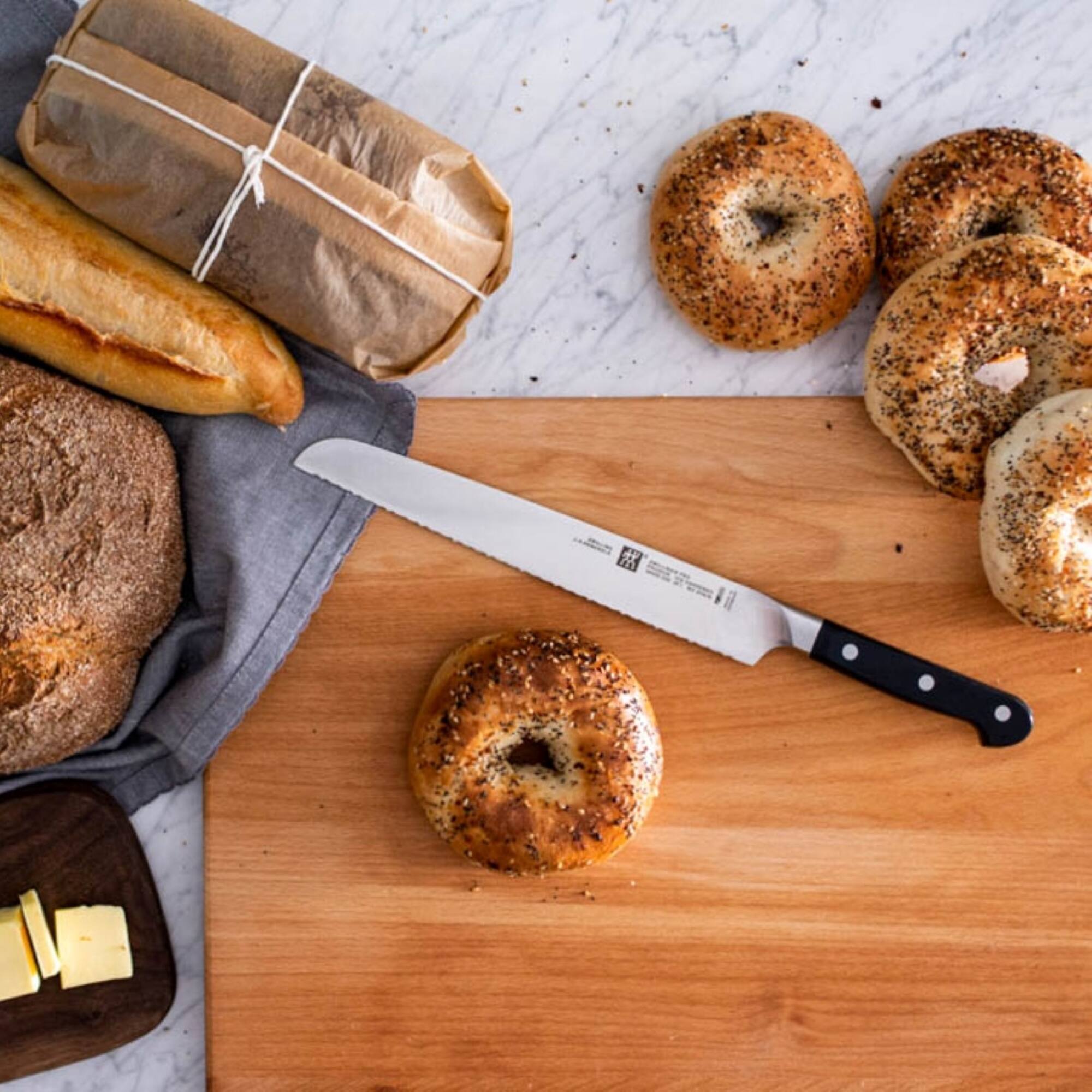 Alt View 4. ZWILLING - ZWILLING Pro 9-inch Z15 Bread Knife - Black.