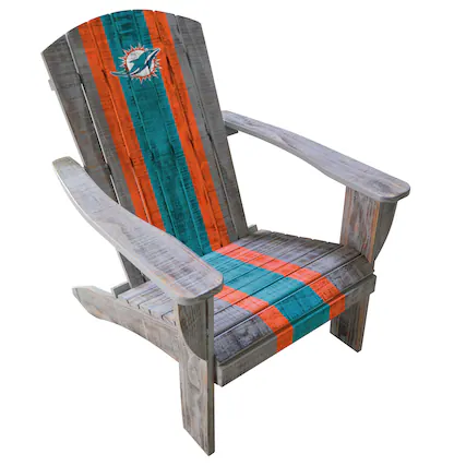 Front. Imperial - Miami Dolphins Wooden Adirondack Chair - Multicolor.