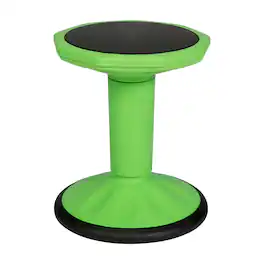 Flash Furniture - Lucas Fixed Height Kids Flexible Active Stool for Classroom and Home with Non-Skid Bottom, 16" Seat Height - Green