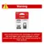 Warning: Genuine Authentique Canon 260 Black ink cartridges are recommended for use with your printer. Using non-Canon ink cartridges or refilled ink cartridges can cause damage to your printer and may affect the limited warranty for that product.