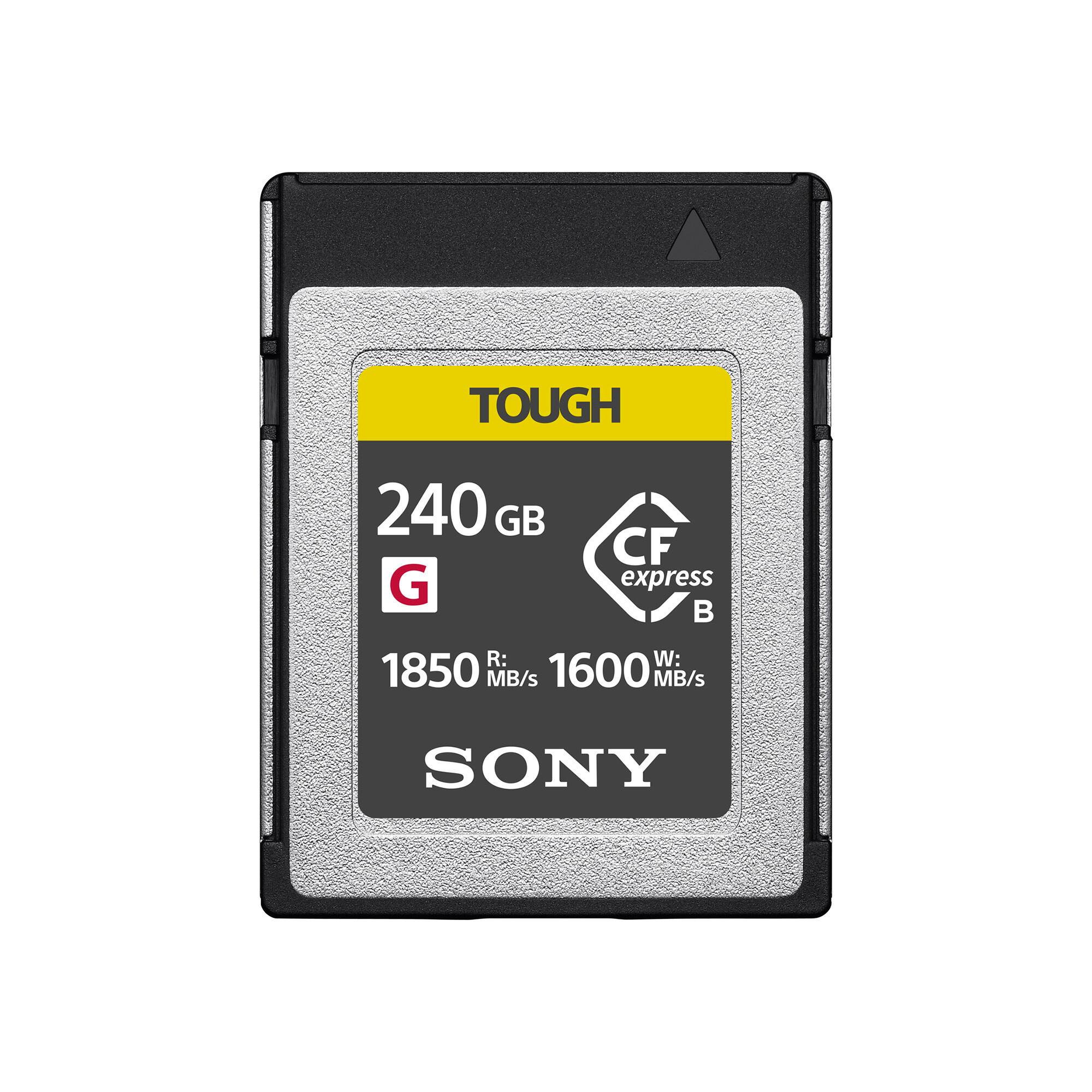 TOUGH 240 GB CF express G  
R: 1850 MB/s  
W: 1600 MB/s  
SONY
