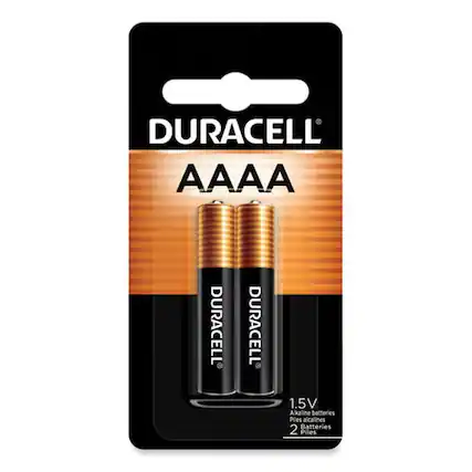 DURACELL
AAAA
1.5V Alkaline batteries
Piles alcalines
2 Batteries
Piles