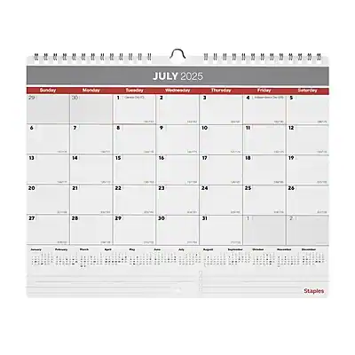 Sure, here is the corrected and grouped text from the image:
---
**JULY 2025**
**Sunday** 29
**Monday** 30
**Tuesday** 1
**Wednesday** 2
**Thursday** 3
**Friday** 4
**Saturday** 5
6
7
8
9
10
11
12
13
14
15
16
17
18
19
20
21
22
23
24
25
26
27
28
29
30
31
1
2
**Staples**
---
This text represents a calendar for July 2025, with the days of the week and dates clearly listed.