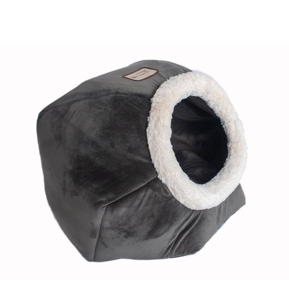 Alt View 2. Armarkat - Cat Bed Gray Velvet - Gray.