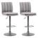Angle. CorLiving - Palmer Adjustable Channel Tufted Upholstered Barstool (set of 2) - Gray.