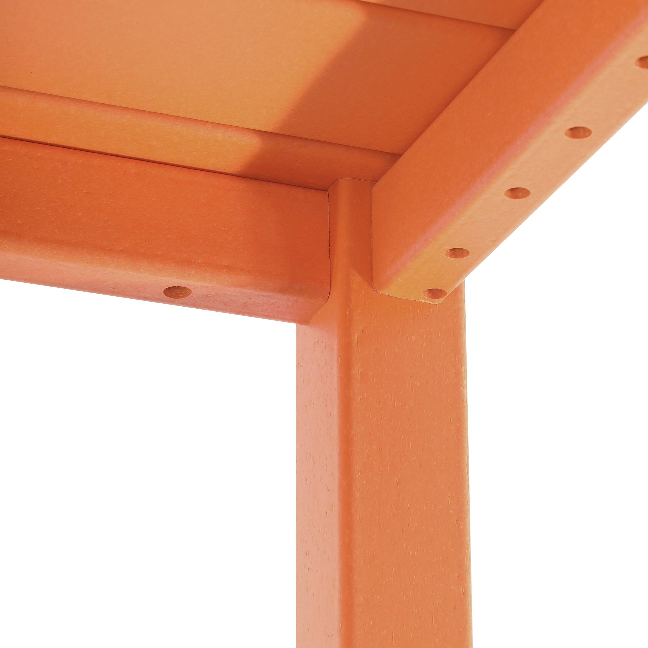 Alt View 2. WestinTrends - WestinTrends Malibu Kids Outdoor Patio Furniture HDPE 30" Wide Square Dining Table - Orange.