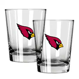 The Memory Company - Arizona Cardinals 15oz. Two-Pack Rocks Glass Gift Set - Multicolor